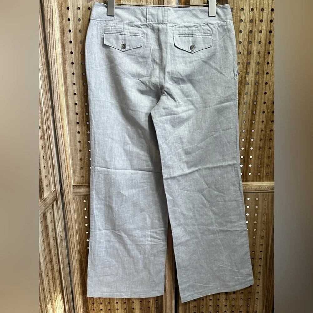 Banana Republic Ryan Fit Tall Linen Cotton Wide Leg Trousers 8L